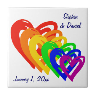 Hearts Rainbow Fliese