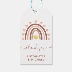 Hearts Rainbow Vielen Dank, dass Sie rosa Gift Tag Geschenkanhänger