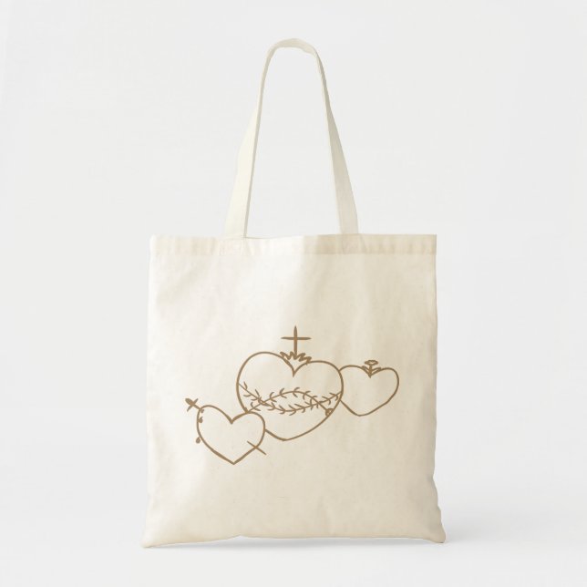 Hearts Rosary Tote Bag Tragetasche (Vorne)