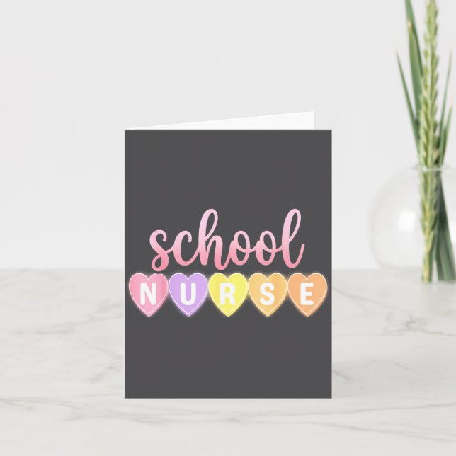 Hearts School Nurse Medical Istant Valentines Day  Karte (Vorderseite)