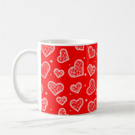Hearts Seamless Pattern Kaffeetasse