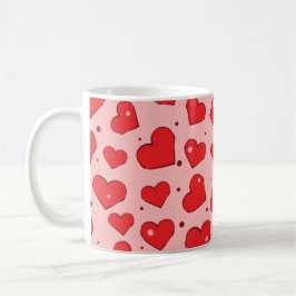 Hearts Seamless Pattern  Kaffeetasse