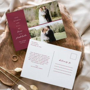 Hearts sind Full Two Foto Hochzeit Vielen Dank Pos Postkarte