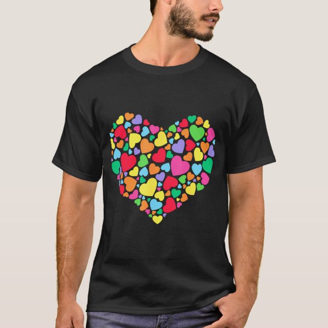 Hearts T Shirt Kinder Schule Valentinstag Girls Bo (Vorderseite)