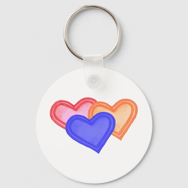 Hearts Trio Schlüsselanhänger (Vorderseite)