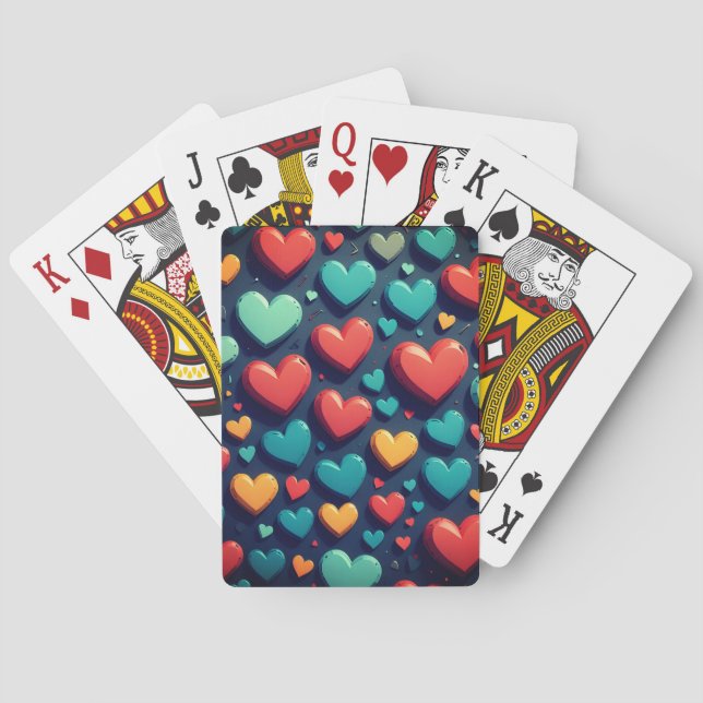 Hearts Valentine Art Spielkarten (Rückseite)