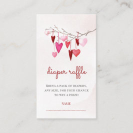 Hearts Valentine Girl Dusche Windeln Windeln Raffe Begleitkarte