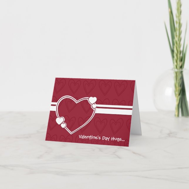 Hearts Valentinstag Cards Feiertagskarte (Vorderseite)