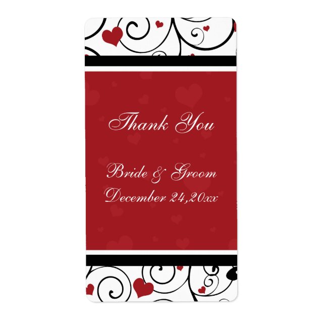 Hearts Valentinstag Hochzeitsmarken (Vorne)