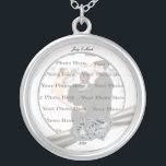 Hearts White Wedding Round Silver Necklace Versilberte Kette<br><div class="desc">Personalisieren Sie diese hübsche Halskette, um sie als Gastgeschenke Hochzeiten an Ihrem Hochzeitsempfang zu haben oder sich selbst als Erinnerung an Ihren besonderen Tag zu erleben. Diese Halskette ist auch das perfekte Geschenk für die Braut Ameise ihr Brautparty. Personalisieren Sie Ihre Daten, indem Sie den Text in den angegebenen Feldern...</div>
