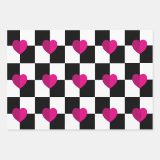 Hearts Wrapping Paper Sheets Geschenkpapier Set