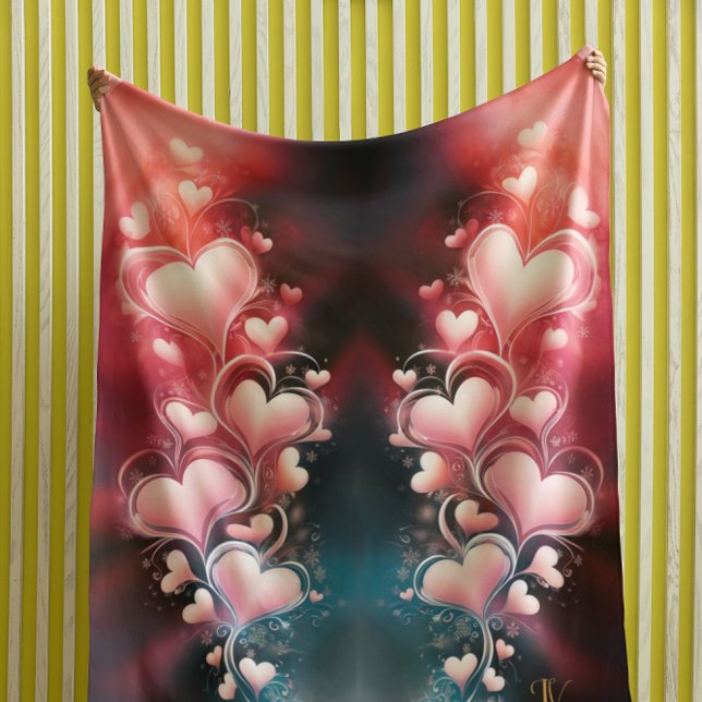 Heartscape Romantic und Psychedelic Sherpadecke (Heartscape Romantic and Psychedelic Sherpa Blanket
)