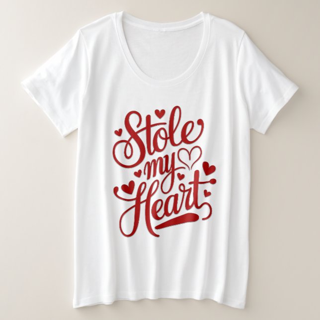 Heartstrings angefügt große größe T-Shirt (Design vorne)