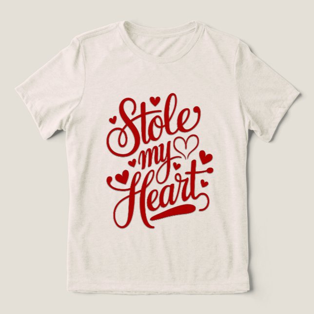 Heartstrings angefügt Tri-Blend shirt (Design Vorderseite)