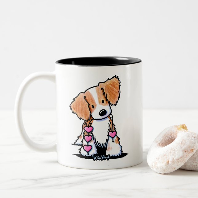 Heartstrings Brittany Personalisiert Zweifarbige Tasse (Mit Donut)