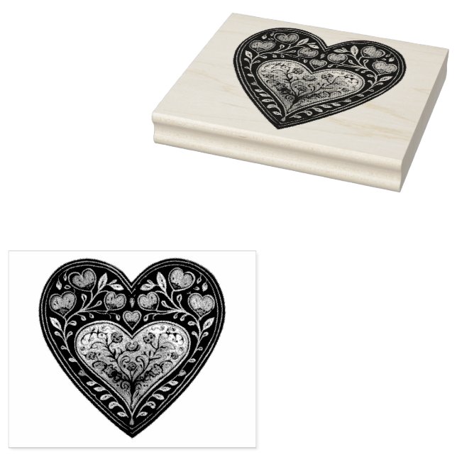Heartstrings Craft: Gouache Valentine Hearts Gummistempel (Stempel)