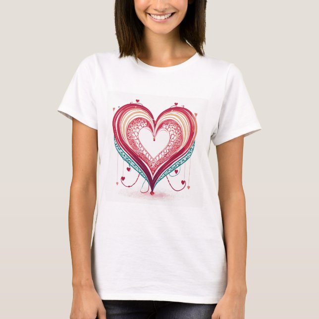 Heartstrings Harmonisches T-Shirt Velentiner Tag T (Vorderseite)