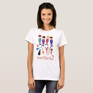 Heartthrobs Retro Band Illustration T-Shirt