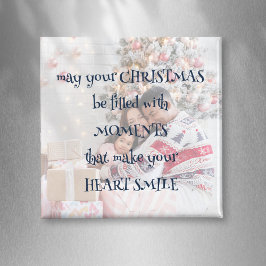 Heartwarding Weihnachts-Sprichwort Foto Overlay Magnet