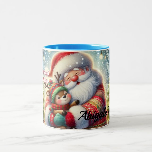 Heartwarming Christmas Coffee Cup Zweifarbige Tasse (Mittel)