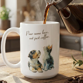 Heartwarming Gaze: Pour Some Love Custom Kaffeetasse