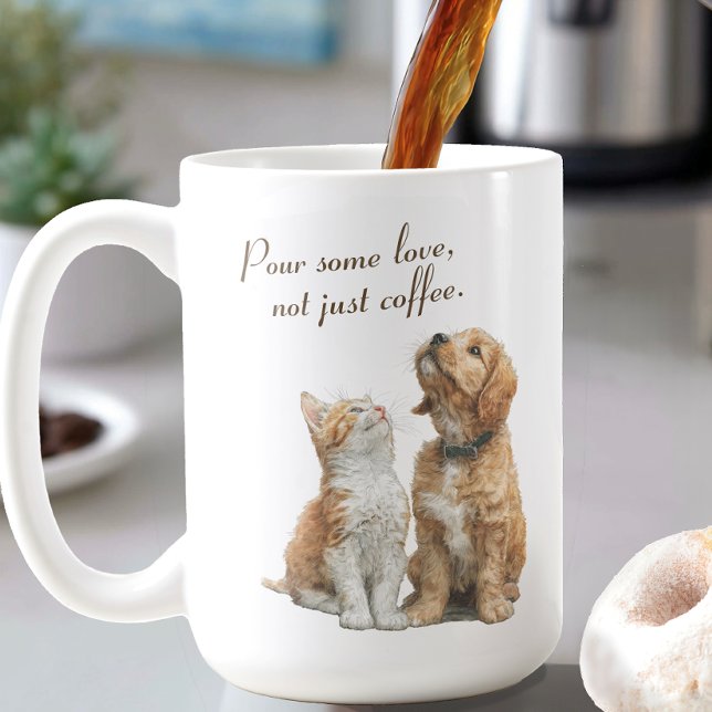 Heartwarming Gaze: Pour Some Love Custom Kaffeetasse (Von Creator hochgeladen)
