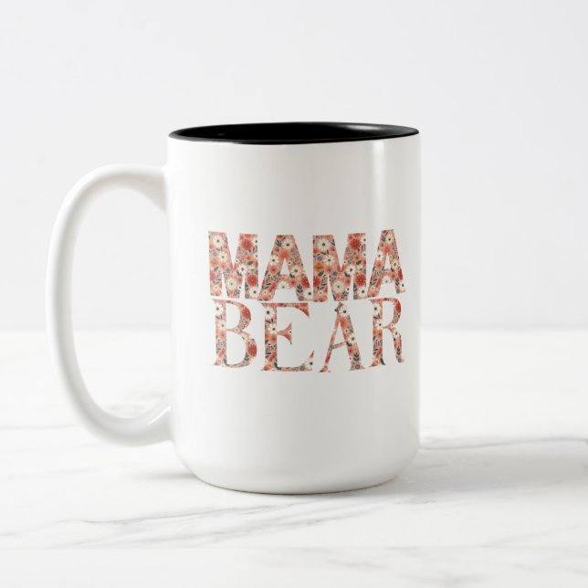 Heartwärming Mama Bear Ditsy Floral Zweifarbige Tasse (Links)