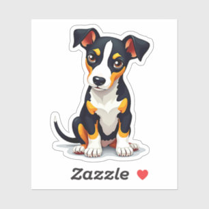 Heartwarming Manchester Terrier, Cubism Style, Aufkleber