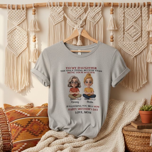 Heartwarming Motherhood Mother Daughter Bond T-Shirt (Von Creator hochgeladen)