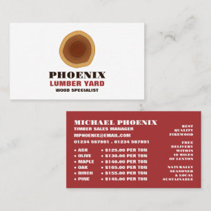 Heartwood-Logo, Holz/Holz/Holzgarten Visitenkarte