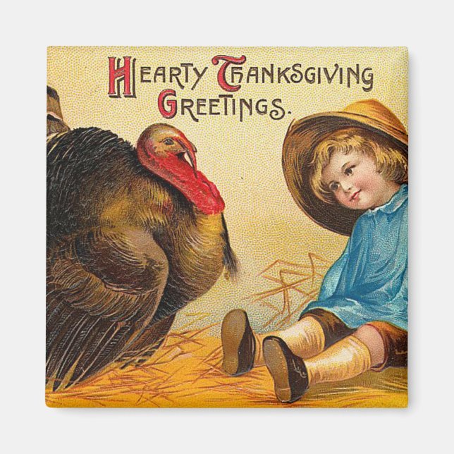Hearty Erntedank Greetings Magnet (Vorne)