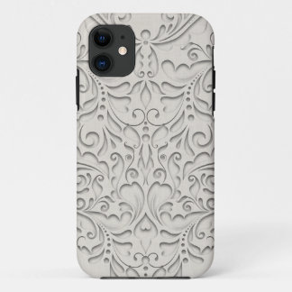 HeartyChic Natural Linen Damask Herz iPhone 11 Hülle