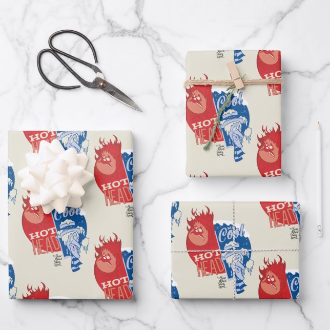 Heat Miser Hot Head & Snow Miser Mr. Cool Geschenkpapier Set (Vorderseite)