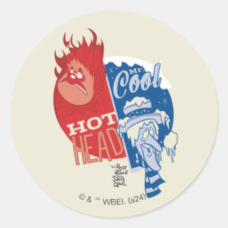 Heat Miser Hot Head & Snow Miser Mr. Cool Runder Aufkleber