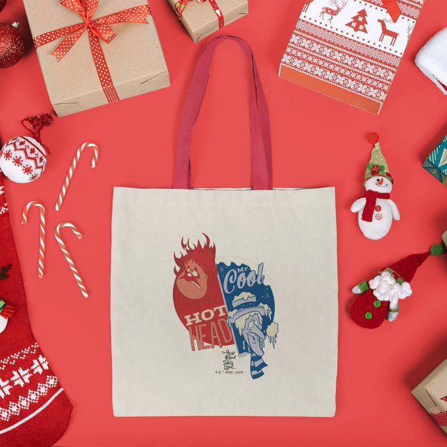Heat Miser Hot Head & Snow Miser Mr. Cool Tragetasche (Tote bag on Christmas table)
