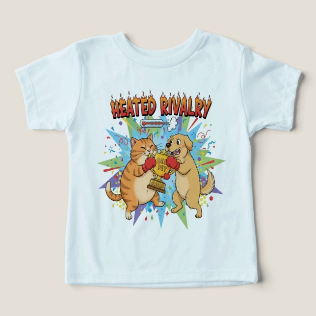 Heated Rivalry Cat vs Dog Boxing Funny Best Pet (Design Vorderseite)