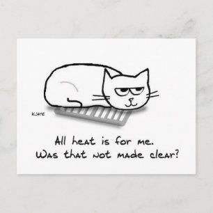 Heater Vent Cat - Funny Cat Gift Postkarte