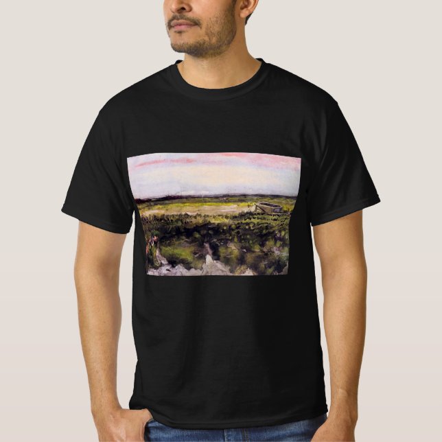 Heath with Wheelbarrow by Vincent van Gogh T-Shirt (Vorderseite)