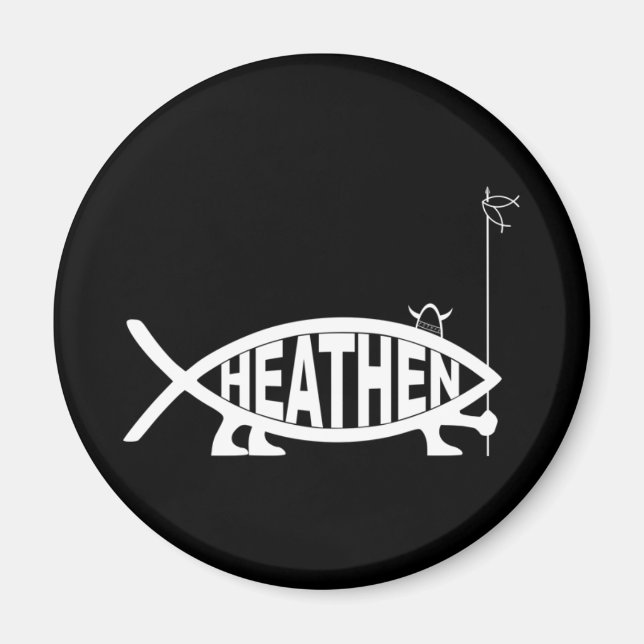 Heathen Fish Magnet (Vorne)