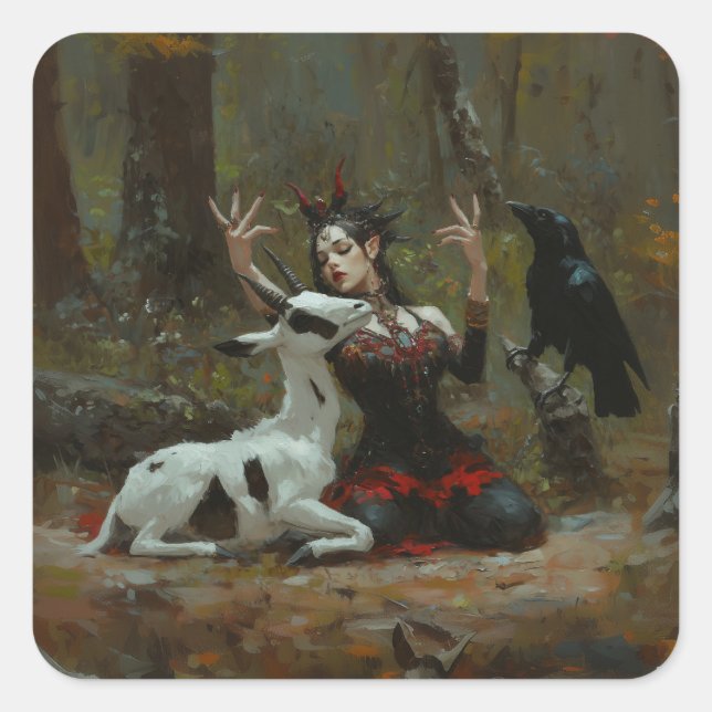 Heathen Quadratischer Aufkleber (Vorderseite)