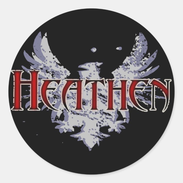 Heathen Runder Aufkleber (Vorderseite)