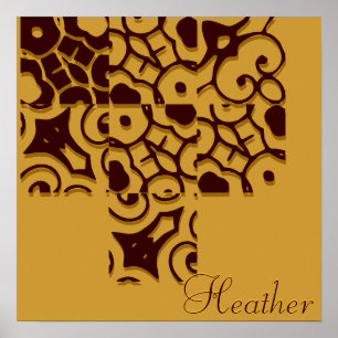 Heather Designer Name Poster