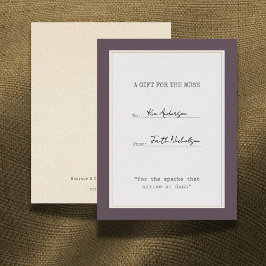 Heather & Dusk Graduation Gift Insert Card Dankeskarte