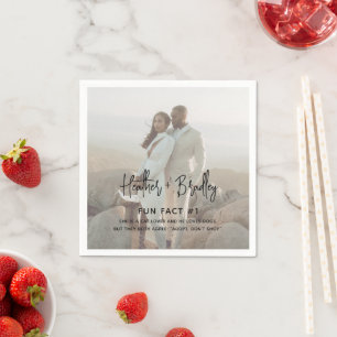 Heather Elegant Minimal Moderne Hochzeit Serviette