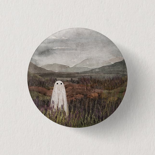 Heather Ghost Button (Vorderseite)