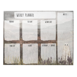 Heather Ghost Weekly Planner Notizblock