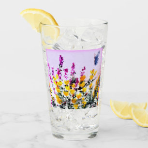 Heather Gorse Floral Butterfly Personalisiert Glas