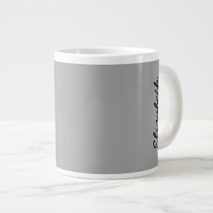 Heather Gray Solid Color Anpassen Jumbo-Tasse