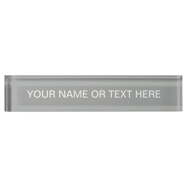 Heather Gray Solid Color Anpassen Namensplakette (Vorderseite)