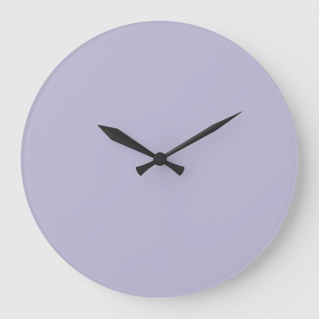 Heather Lila Solid Color Große Wanduhr (Vorderseite)